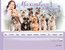 Tablet Screenshot of maximilianschnauzers.com